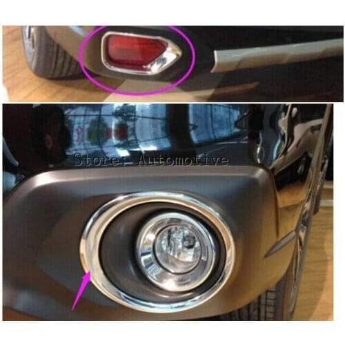 Front Head & Rear Tail fog light lamp cover trim for Subaru Outback 2015 2016 2017 2018