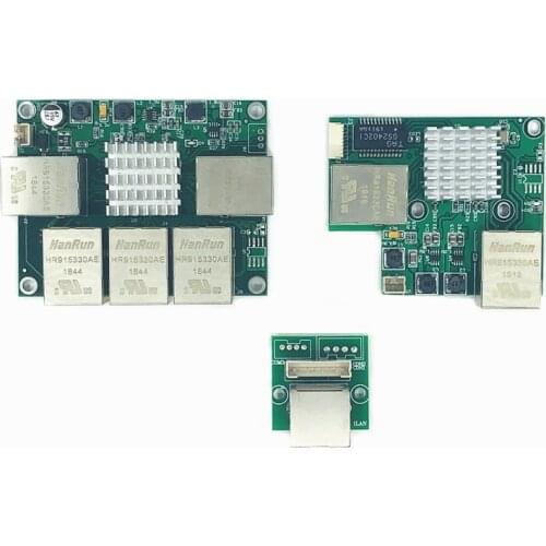 Industrial Ethernet Switch Module 3/5 Ports Unmanaged10/100/1000mbps Celsius OEM Auto-sensing Ports PCBA board OEM Motherboard