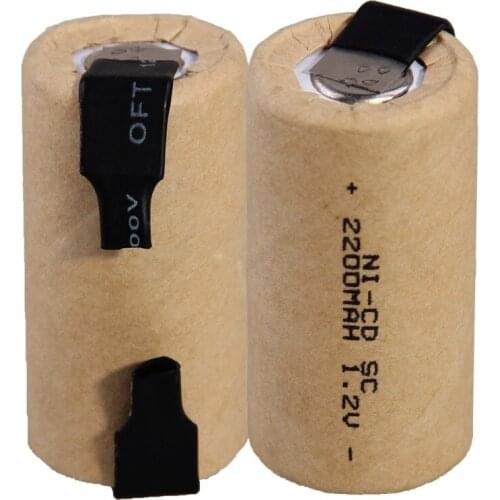SC rechargeable battery SC akkumulator 1.2V NICD 2200mah batteries real capacity