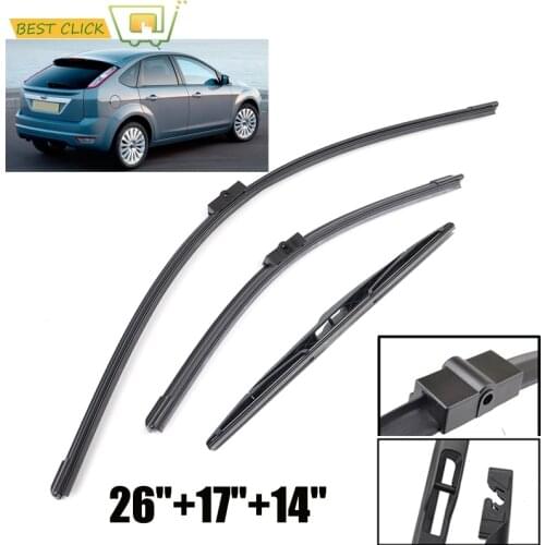 Misima 26"+17"+14" Windshield Windscreen Wiper Blades For Ford Focus 2 2004-2011 Front Window 2005 2006 2007 2008 2009 2010