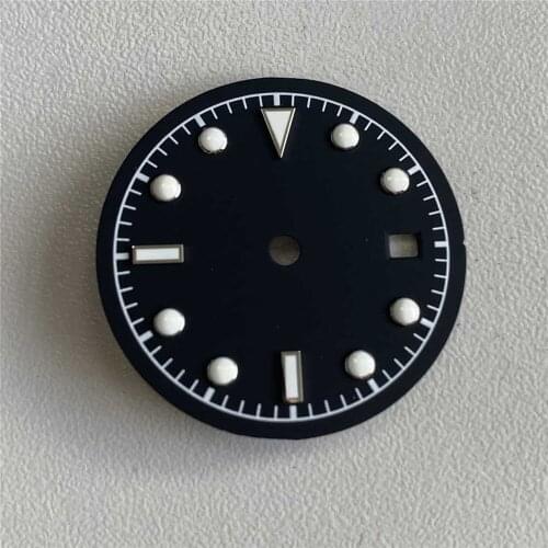 Replacement 31MM Watch Dial Green Luminous Dial for Miyota 8215/821A Mingzhu 28 Series Movement Part