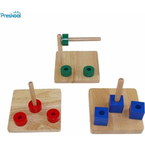 Montessori Infant Teaching aids kindergarten children wooden Toys baby preschool education fine training Puzzle toys 24 months