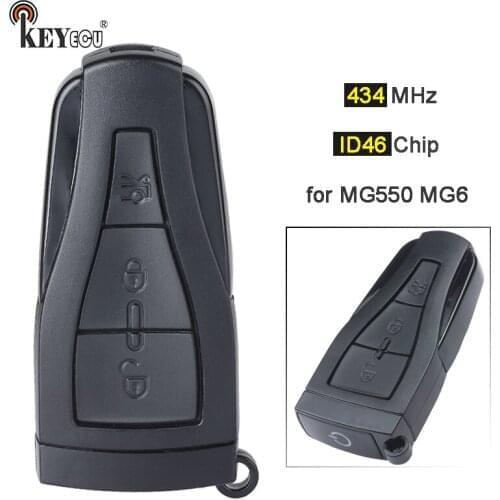 KEYECU 434MHz ID46 chip 3 Button Replacement Smart Remote Key Fob for for MG MG550 MG6