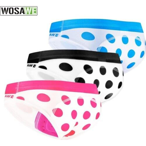 WOSAWE Women Cycling Shorts with 3D Gel Padded Dot Pattern Triangle Cycling Underwear Elastic Breathable Bike Bicycle Shorts