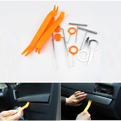 12pcs/set Car Radio Door Clip Panel Trim Dash Audio Removal Open Installer Pry Tool For Cadillac XTS SRX ATS CTS/Renault Koleos