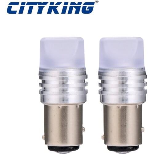 2 X Car led 1157 P21/5W S25 BAY15D 1157 ledStrobe flashing lens 9 smd 2835 LED bulb lamp car Brake stop light DRL white red
