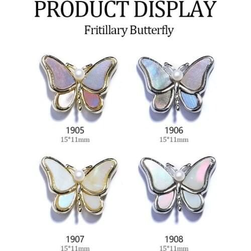 4 Colors Nail Art Decoration Butterfly Fritillary Colorful Super Flash DIY Design Jewelry Ornament Nail Art Accessories Manicure