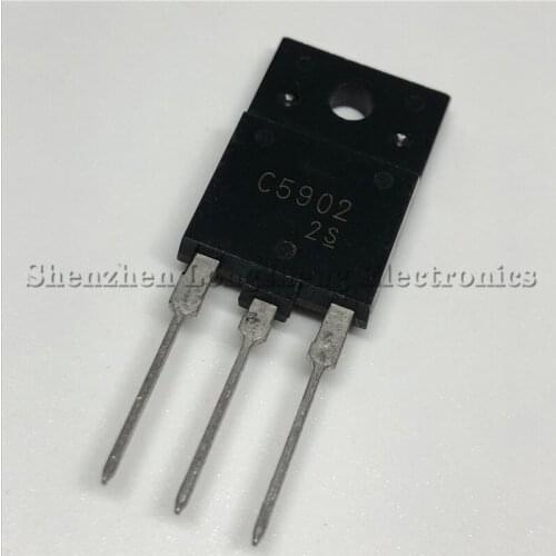 5PCS/LOT In stock 2SC5902 C5902 TO-3PF NPN Transistor Power Supply 1700V 9A Quality Assurance