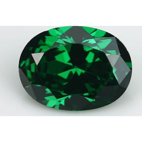 50PCS 3x4~10x12mm Oval Shape Brilliant Cut AAAAA Green Color Loose Cubic Zirconia Gems CZ Stone For Jewelry Diy