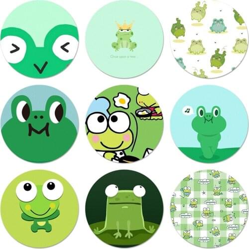 58mm Cute Little Frog Cartoon Icons Pins Badge Decoration Brooches Metal Badges For Clothes Backpack Decoration