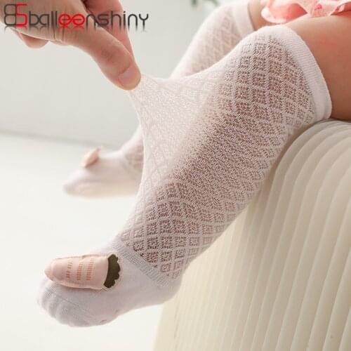Balleenshiny Infant Mosquito Socks Summer Mesh Newborn Socks Knee High Cartoon Doll Childrens Socks Baby Calcetines Animales
