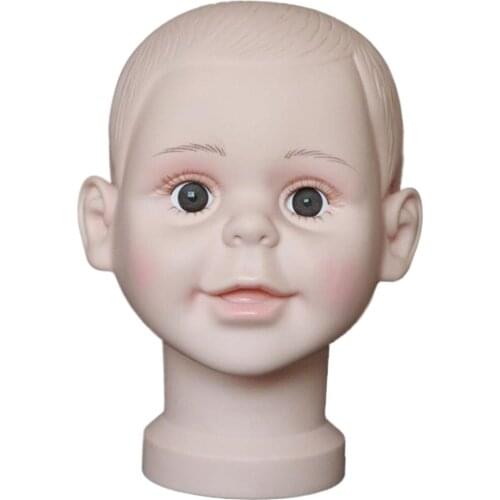 PVC Children Mannequin Manikin Head Model For Wig Hat Show Stand Display Rack