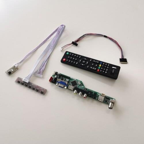 For N140BGE-LB2/LB3 T.V56 screen controller drive board 1366*768 LVDS 40Pins WLED 14" VGA+AV+USB+RF notebook PC DIY kit
