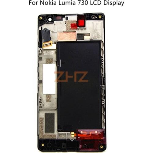 For Nokia Lumia 730 735 LCD Display Touch Screen Digitizer Assembly with Frame LCD Display for Nokia Lumia 730 735 Repair Parts