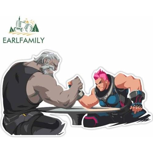 EARLFAMILY 13cm x 7.6cm For Arm Wrestling Car Stickers Vinyl Material Repair Decal Occlusion Scratch Interesting Graphics Decor