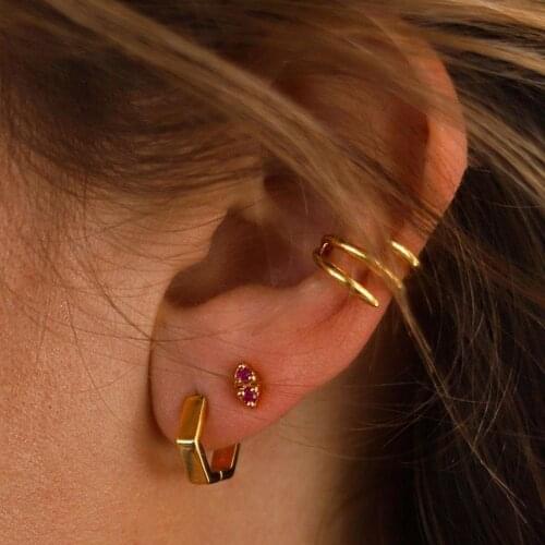 LUNA CHIAO Women Fashion Jewelry 3 Pieces/set Cuff Earrings-Chic Style Boho Unmatch Studs