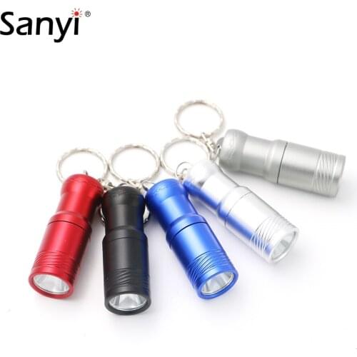 Sanyi 3-Mode XML T6 Mini Flashlight Portable Night Walking Work Lighting Keychain Torch Rotary Switch Car Maintenance Alloy Lamp