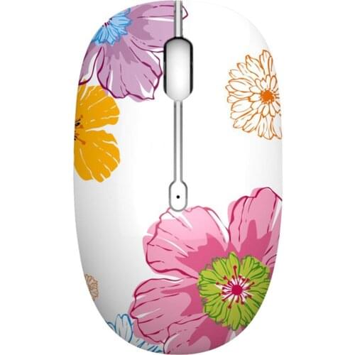 Mini Cute 2.4Ghz 1600Dpi High-Precision Optical Engine Cartoon Butterfly Flower Animal Insect Pattern Wireless Mouse