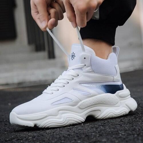 Fashion Men Sneakers 2020 High Top Casual Shoes Autumn Winter Comfortable Outdoor Leisure Sneakers Male Footwear Running Shoes