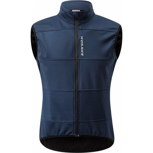 Menss Winter Thermal Cycling Vest Warm Sleeveless Windproof Waterproof Running Vest MTB Bike Bicycle Reflective Clothing