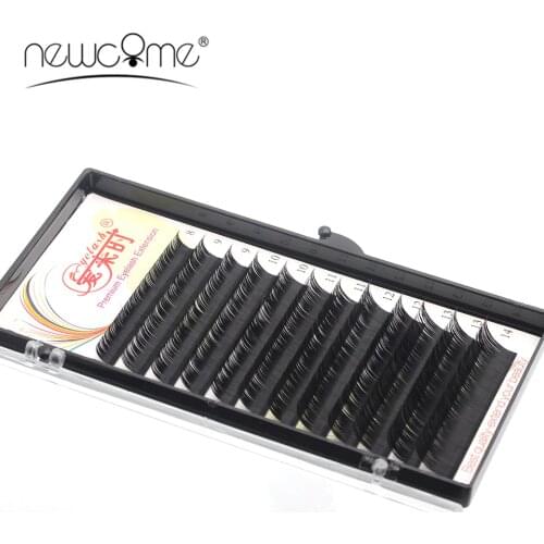 NEWCOME All Size Individual Eyelash Extension Silk Mink 3D Volume Eye Lashes Natural Long BCD Curl Lashes Makeup Tools
