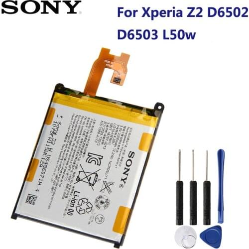 Original Replacement SONY Battery LIS1543ERPC For Sony Xperia Z2 SO-03 D6502 D6503 L50w Sirius Genuine Phone Battery 3200mAh