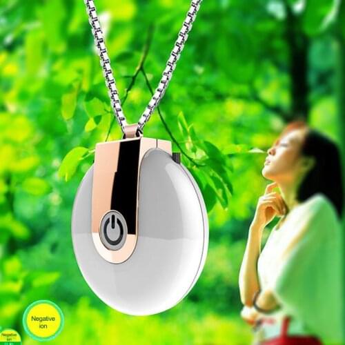 Portable Air Purifier Negative Ion Portable Necklace Mini Purifier Household for PM2.5 Formaldehyde Smoke USB Cable 300mA