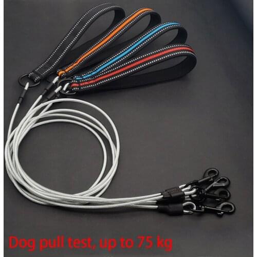 120cm Steel Wire Anti-bite Dog Traction Rope Durable Anti-pull Walking Lead for Big Dogs Outdoor Leash Pet Accessories