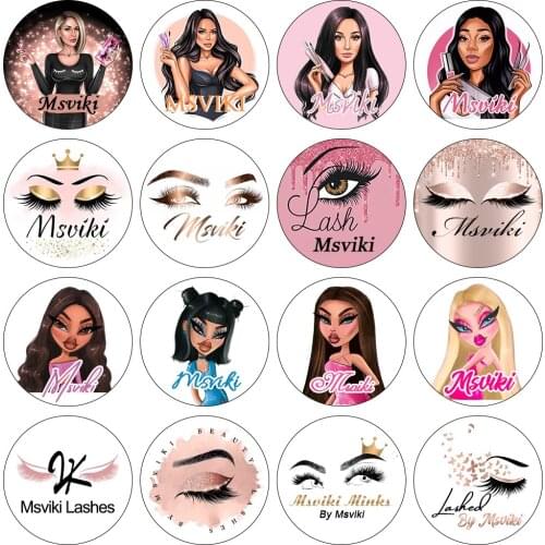 Eyelashes Customized Logo Stickers 25MM Mink Eyelash 40/80/100/120/160/200/240 Pieces Design Private Logo Wholesale