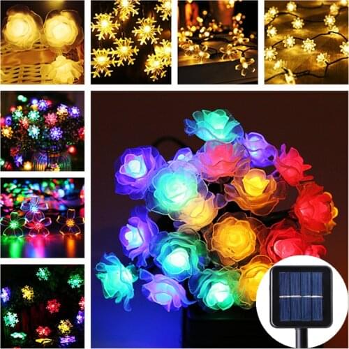 Christmas Tree Decorations Fairy Lighs Led String Lights Solar Lamp Christmas Decorations for Home Outdoor Garden New Year Decor
