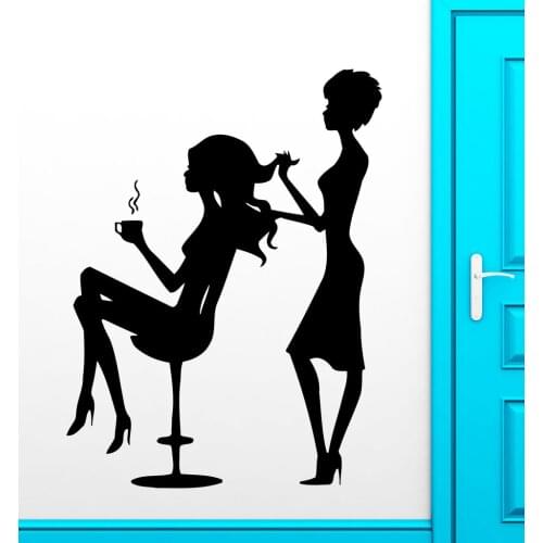 Spa Barbershop Vinyl Wall Stickers Beauty Salon Hair Salon Wall Decal Self-adhesive High Quality Wallpaper Hot Mural SA268