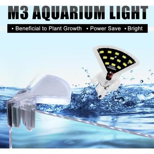 Senzeal Aquarium LED lighting M3 Fan-shaped 5W Lamp Clip-on Aquarium Fish Tank Lamp Super bright Freshwater Led AU EU US Plug
