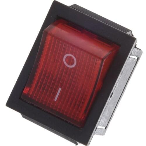 Top quality Red Light Illuminated 4 Pin DPST ON/OFF Snap in Rocker Switch 16A 20A 250V AC
