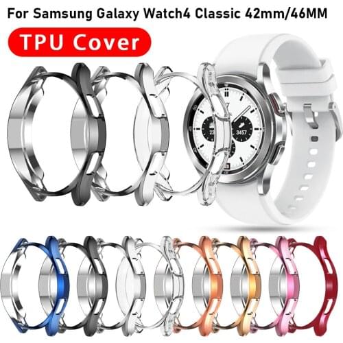 TPU Case Protector Frame For Samsung Galaxy Watch 4 40mm 44mm Classic 42MM 46mm Smart Watch Screen Full Protective Cover Shell