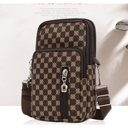 Womens Bag New Diagonal Mobile Phone Bag Fashion Sports Arm Bag Oxford Cloth Multifunctional Shoulder Messenger Bag Mini Wallet