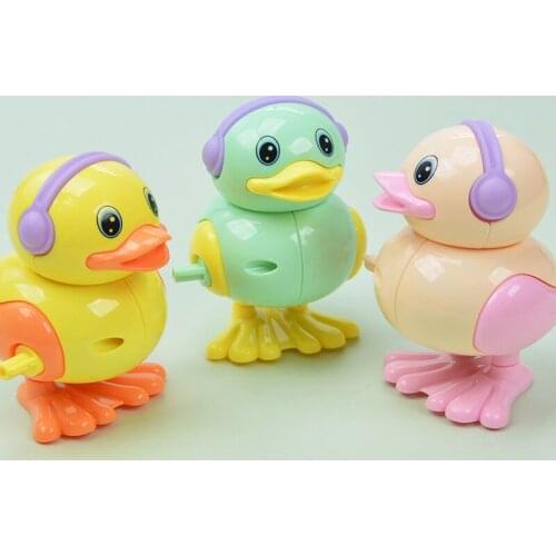 1 Pieces Random Color Childrens Clockwork Toy Parrot Fun Gifts Cartoon Toys Duck Chickens Parrot Dinosaur Wind Up Toys