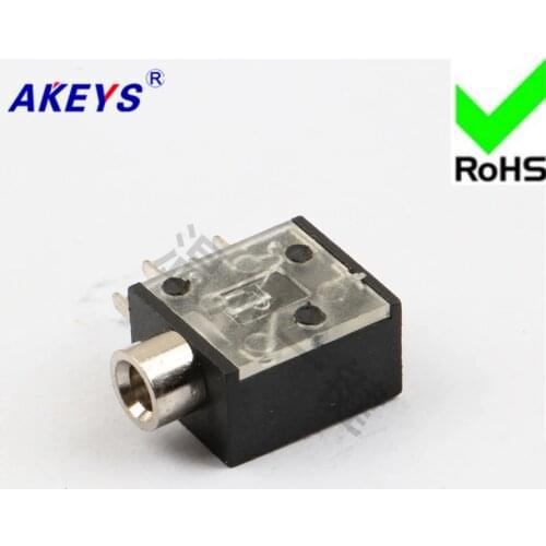 10 PCS PJ-325 transparent cover 3. 5 headphone socket 5-pin unsecured feet 3.5MM power outlet