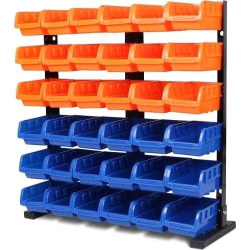 36 Pcs Bin Storage Rack Shelving Garage Storage Rack Tool Organiser Box Workshop