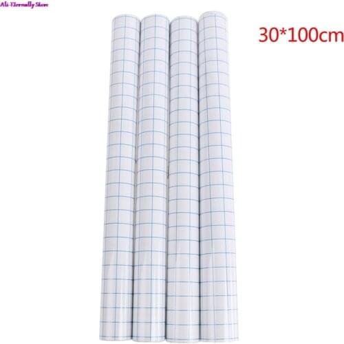 4 Rolls Transparent Tack Vinyl Transfer Application Paper Tape Roll For Signage Crafts 30*100cm