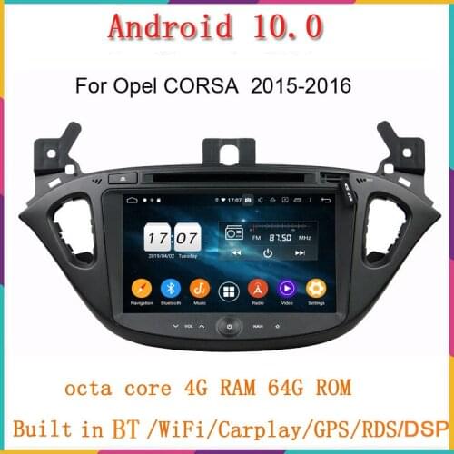 8" two din car multimedia player for opel CORSA 2015-2016 with Octa core 4G RAM px5 samsung DDR3 gps navigation wifi usb