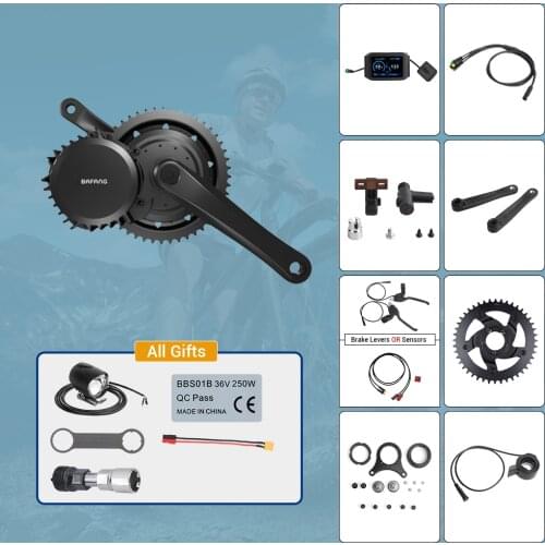 Bafang 48V 1000W BBSHD/BBS03B Mid Drive Motor Electric BB 68-73MM Bicycle Conversion Kits 8FUN E-bike Powerful Motor Display