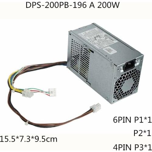 200W Server Power Supply 200W PSU DPS-200PB-196 A PCE011 D14-200P2B PCE014 796421-001 796419-001 DPS-200PB-196A PCE014 6PIN