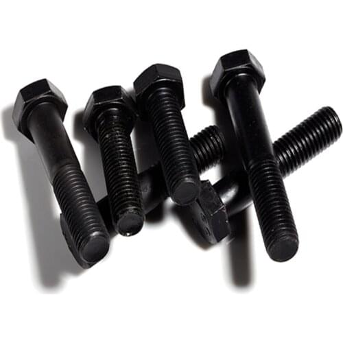 Hex bolt black Carbon Steel hex screw M6*8mm/10mm/16mm/20mm/25mm/30mm/35mm/40mm/45mm/50mm/55mm/60mm/65mm/70mm/80mm Bolts