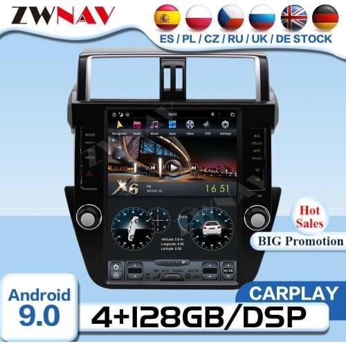 Tesla Screen Android Video For Toyota Land Cruiser Prado 150 2014 2015 2016 2017 GPS Navi Radio Receiver Audio Stereo Head Unit