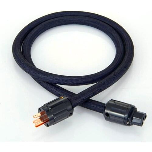 HIFI Pure Copper Silver plated US Power Cable, with p-029+c-29 HIFI US Plug Extension audio power cable