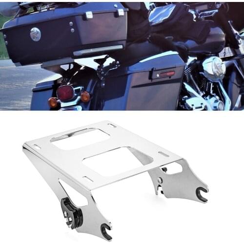 Chrome Two Up Tour Pak Pack Mount Luggage Rack For Harley Touring FLH FLHR 2014-2020 Motorbike Accessories