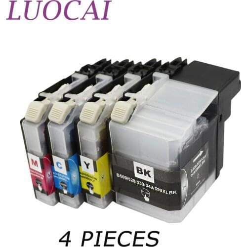 LuoCai 4 pieces LC529 LC 529 LC525 LC529XL LC525XL Compatible ink cartridges For Brother DCP-J100 DCP-J105 MFC-J200 printers