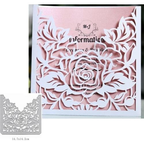 Lace rose CuttingDies greeting Card European Stencils for DIY Scrapbooking DIY Paper Cards Photo Album Decorative 2020 rose dies