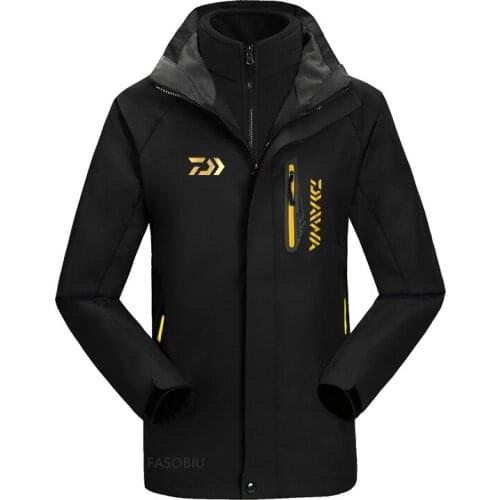 Daiwa Fishing Jackets Men Warm Thick Fleece Fishing Clothes Zipper Fishing Shirt Outerwear Man Daiwa Clothing for Winter Fishing