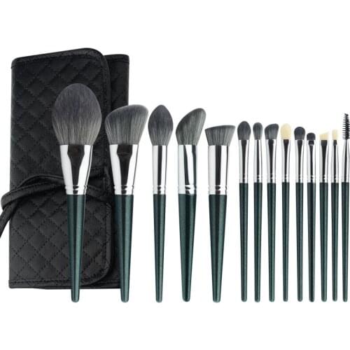 Makeup Brushes Set 14 Pcs Soft Ink Jade Series Beauty Highlighter Powder Foundation Concealer Multifunctional Cosmetic Tool